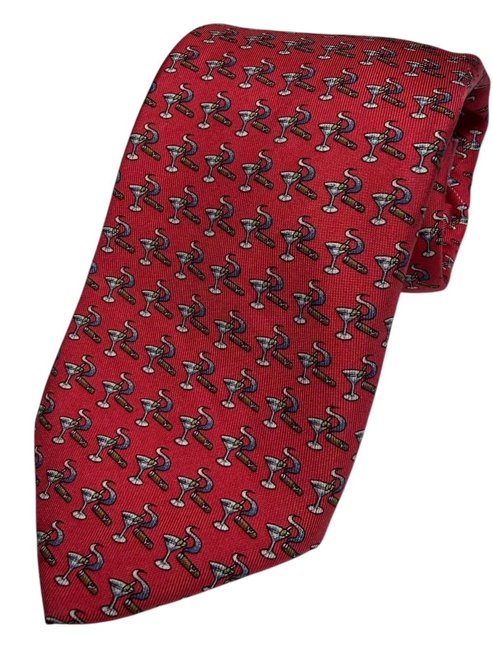 Vineyard Vines Cigars and Martinis 100% Silk Tie Novelty Vegas Party Preppy
